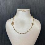 14k gouden ketting collier rozenkrans kruis, Sieraden, Tassen en Uiterlijk, Kettingen, Ophalen of Verzenden, Zo goed als nieuw