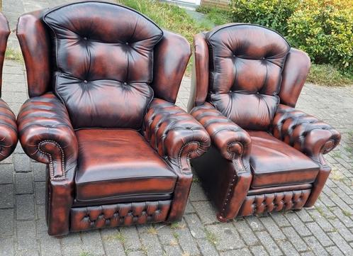 2x Chesterfield Springvale Suzanne fauteuil + GRATIS BEZORGD, Huis en Inrichting, Fauteuils, Zo goed als nieuw, Leer, 75 tot 100 cm
