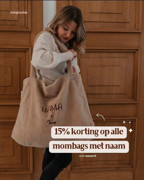 Korting Luiertas/mombag met geborduurde naam, Kinderen en Baby's, Luiertassen, Nieuw, Ophalen of Verzenden