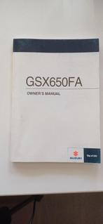 Instructieboekje Suzuki GSX 650 FA 2009, Ophalen of Verzenden, Suzuki
