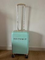 Suitsuit koffer handbagage mint blauw, 50 tot 60 cm, Hard kunststof, Ophalen of Verzenden, 35 tot 45 cm