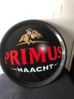 Een oud kunststof dienblad van Primus Haacht uit België., Ophalen of Verzenden, Zo goed als nieuw, Reclamebord, Plaat of Schild