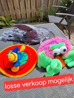 Gekke hoeden (bloem en roze monster) + heksenhoed, Ophalen of Verzenden, Nieuw, Carnaval, Accessoires
