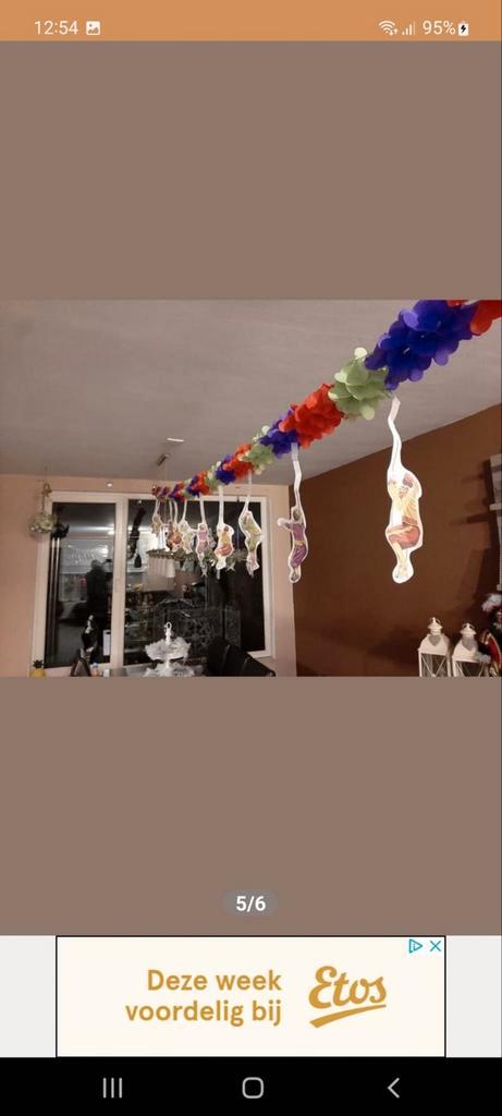 Vintage Sinterklaas&Zwarte piet Slingers, Hobby en Vrije tijd, Feestartikelen, Gebruikt, Versiering, Kerst of Sinterklaas, Ophalen of Verzenden