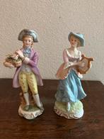 Porseleinen Beeldjes Man en Vrouw, Antiek en Kunst, Antiek | Porselein, Ophalen of Verzenden