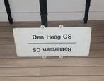 Origineel NS Treinbord - Den Haag CS / Rotterdam CS, Verzamelen, Spoorwegen en Tramwegen, Ophalen of Verzenden, Gebruikt, Trein