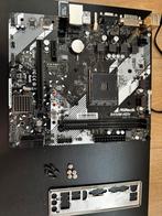 Asrock B450M-HDV R4.0 met toebehoren | BIOS Ryzen 5000, Computers en Software, Moederborden, DDR4, Ophalen of Verzenden, Zo goed als nieuw