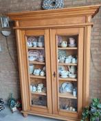 eiken vitrine kast, Huis en Inrichting, Ophalen, 100 tot 150 cm, Eikenhout, 150 tot 200 cm