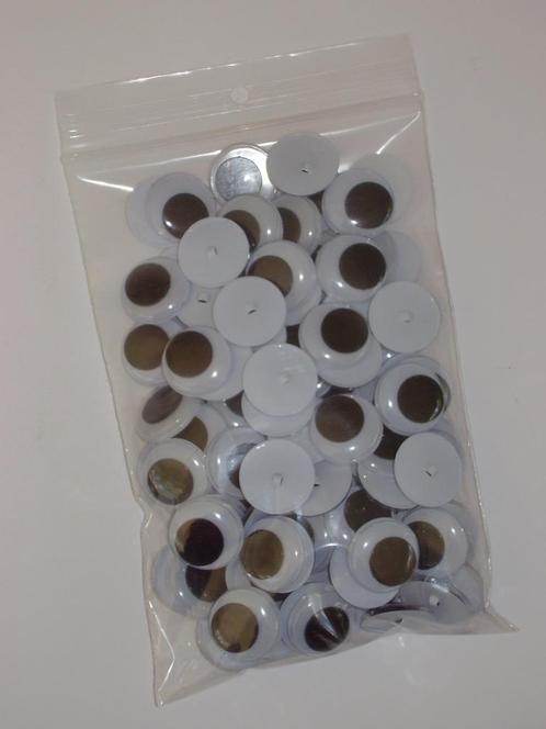 Opnaaibare wiebeloogjes 20 mm rond, Hobby en Vrije tijd, Knutselen, Nieuw, Materiaal, Ophalen of Verzenden