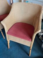 Lloyd Loom stoelen (2x), Huis en Inrichting, Fauteuils, Ophalen, Gebruikt, Minder dan 75 cm, Riet of Rotan