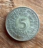 Zilveren 5 Mark 1951 - Duitsland, Ophalen of Verzenden, Duitsland, Losse munt, Zilver