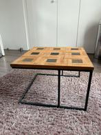 Vierkante salontafel / bijzettafel, Huis en Inrichting, Tafels | Salontafels, Ophalen, Gebruikt, 50 tot 100 cm, Vierkant