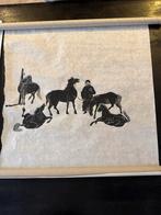 2 x op rijst papier Chinese afbeeldingen, Antiek en Kunst, Verzenden