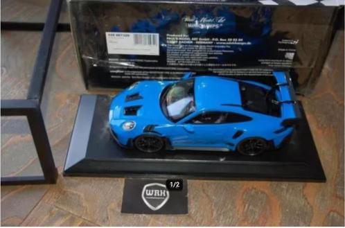PORSCHE 911 GT3 RS 2023 blue/black wheels Minichamps WRH, Hobby en Vrije tijd, Modelauto's | 1:18, Zo goed als nieuw, Auto, MiniChamps