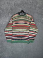 Vintage Trui Gebreide Pullover L Fair Isle Kleurrijk Alpaca, Maat 48/50 (M), ., Beige, Vintage