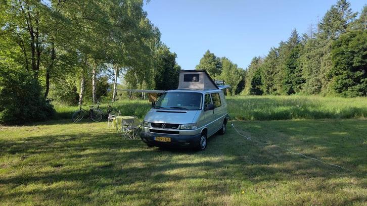 Volkswagen T4 kampeerbus 2001 Grijs, Auto's, Volkswagen, Particulier, Transporter, Diesel, Euro 4, Handgeschakeld, Origineel Nederlands
