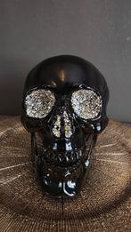 Zwart skelet/skull met zilveren diamantjes, Verzenden, Nieuw