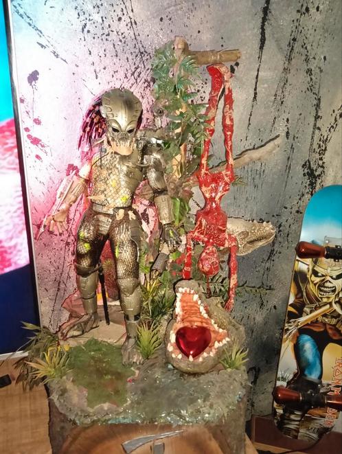 Neca 1/4 scale jungle predator prototype + custom diorama!!, Verzamelen, Film en Tv, Zo goed als nieuw, Film, Actiefiguur of Pop