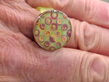 **SALE** Verstelbare ring met chunk 0.50 eurocent beschikbaar voor biedingen