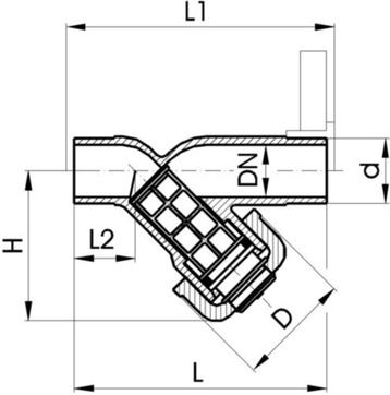 G.F. TYPE 305 50 MM VUILVANGER filter voor grove vuildelen beschikbaar voor biedingen