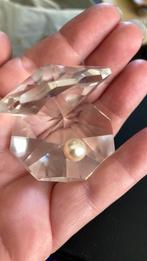 Kristal - oester met parel, Antiek en Kunst, Antiek | Glas en Kristal, Ophalen of Verzenden