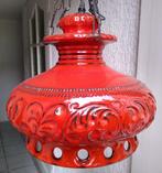 Vintage Rode Aardewerk Hanglamp Germany / Italy, Huis en Inrichting, Lampen | Hanglampen, Verzenden, Minder dan 50 cm