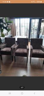 3 croco velvet fauteuils voor 250 euro samen, Ophalen, Zo goed als nieuw, Twee
