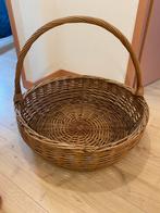 Grote (64 cm) rieten mand met handvat, Ophalen, Gebruikt, Mand, Rond