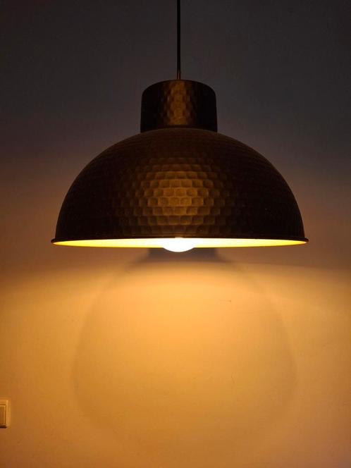 2x hanglamp zwart/goud, Huis en Inrichting, Lampen | Hanglampen, Zo goed als nieuw, Minder dan 50 cm, Ophalen