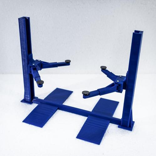 1:18 miniatuur tweekoloms hefbrug auto brug donkerblauw, Hobby en Vrije tijd, Modelbouw | Figuren en Diorama's, Nieuw, Diorama