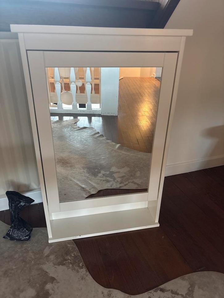 IKEA Hemnes Spiegelkast - Wit, Huis en Inrichting, Woonaccessoires | Spiegels, Gebruikt, 50 tot 75 cm, Minder dan 100 cm, Rechthoekig