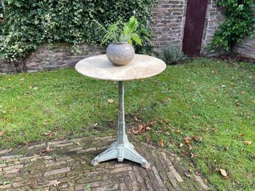 Tuintafel Bistrotafel met marmer Art Deco 1930 Frans beschikbaar voor biedingen