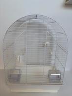Witte vogelkooi, Ophalen of Verzenden, Gebruikt, Aluminium, Vogelkooi