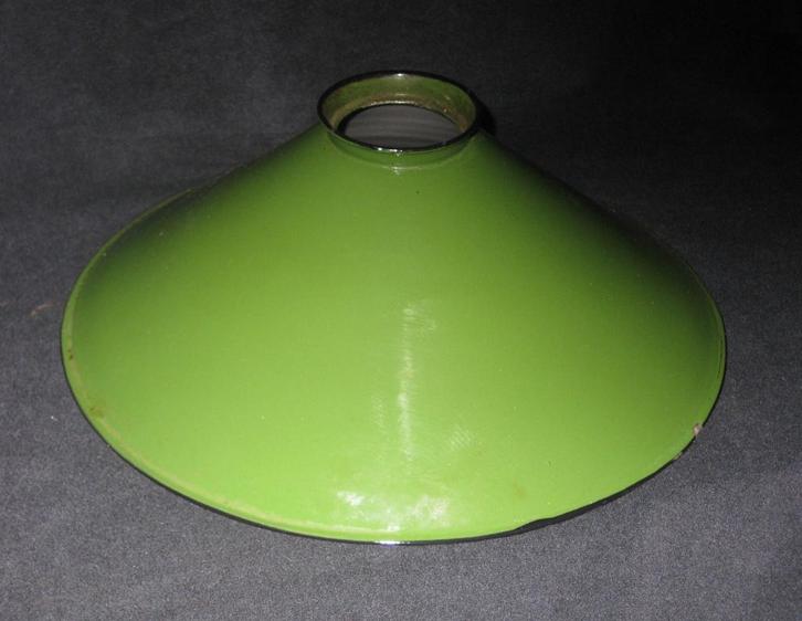 Emaille Lampenkap Industrieel Groen, Antiek en Kunst, Antiek | Emaille, Ophalen