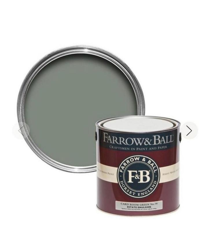 Nieuw! 2,5 liter Ferrow and Ball Card Room Green, Doe-het-zelf en Verbouw, Verf, Beits en Lak, Zo goed als nieuw, Groen, Ophalen