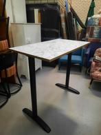 Mooie bartafel statafel metaal marmerlook koper 120x68 cm., Ophalen, Zo goed als nieuw, Metaal, 90 cm of meer
