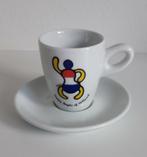 Kop en schotel Happy People of Holland € 4,00, Ophalen of Verzenden, Zo goed als nieuw, Porselein, Kop en/of schotel