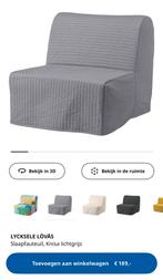 Opklap bed lichtgrijs van de IKEA, Ophalen, Eenpersoons, Zo goed als nieuw, Grijs