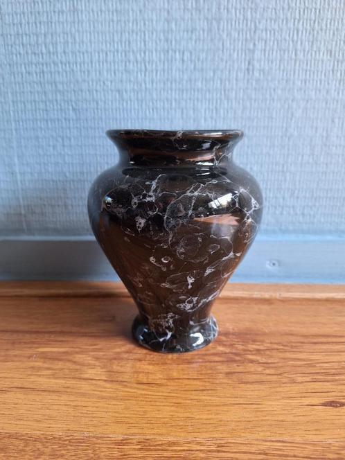 Keramische vaas, Huis en Inrichting, Woonaccessoires | Vazen, Gebruikt, Zwart, Minder dan 50 cm, Aardewerk of Porselein, Ophalen of Verzenden