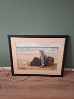 Schilderij: Vrouw op het Strand, Antiek en Kunst, Ophalen