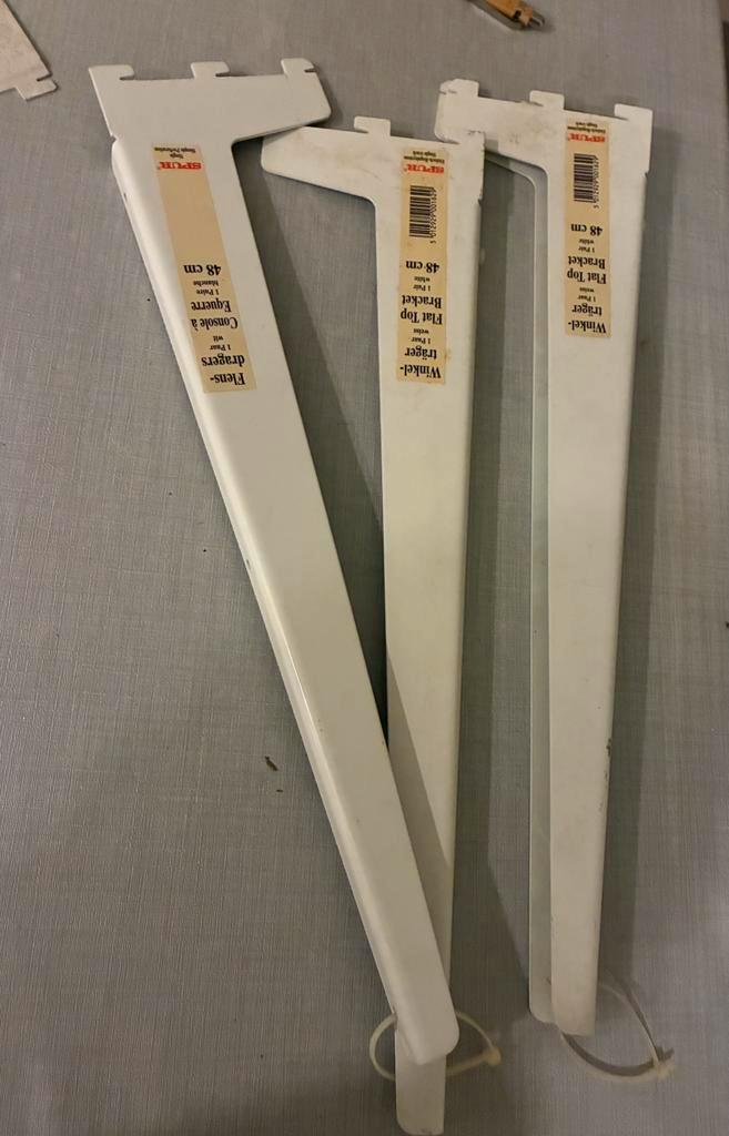 Element plankdragers 48CM WIT Element System | 4 stuks, Huis en Inrichting, Woonaccessoires | Wandplanken en Boekenplanken, Nieuw