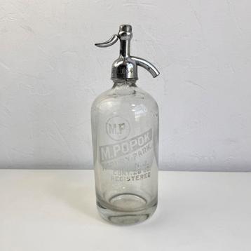 Antieke USA Spuitfles M. Popok | met reclame beschikbaar voor biedingen