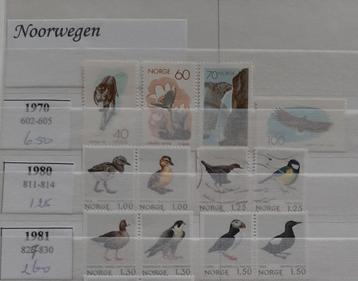 vogelpostzegels Noorwegen beschikbaar voor biedingen