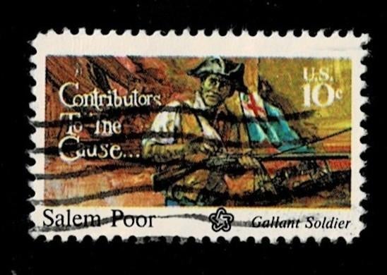 postzegel 1047 USA Salem Poor, Postzegels en Munten, Postzegels | Amerika, Ophalen of Verzenden, Gestempeld, Noord-Amerika