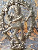 Oud koperen beeldje uit India van Shiva 20 cm., Antiek en Kunst, Ophalen of Verzenden