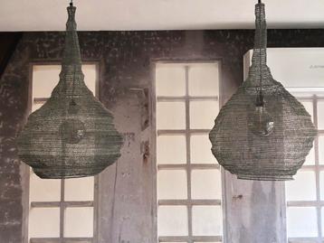 Industriële metalen hanglampen set beschikbaar voor biedingen