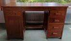 Eikenhouten bureau met lades, Huis en Inrichting, Ophalen, Gebruikt, Bureau