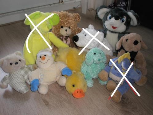 7 pluche knuffel beertje muis sneeuwpop hond eend, Kinderen en Baby's, Speelgoed | Knuffels en Pluche, Nieuw, Hond, Ophalen of Verzenden