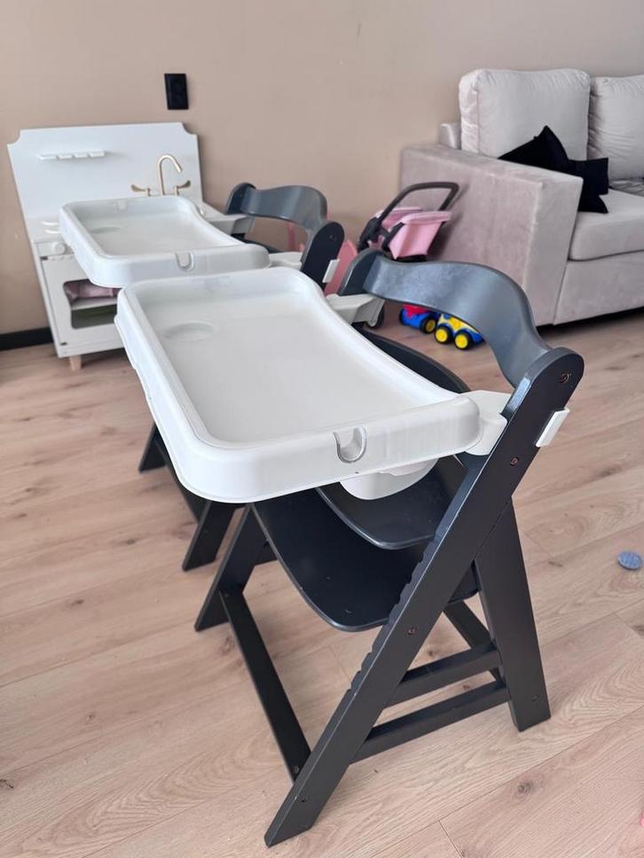Hauck Kinderstoel, Kinderen en Baby's, Kinderstoelen, Zo goed als nieuw, Meegroeistoel, Aanschuifbaar, Afneembaar eetblad, Gordel(s)