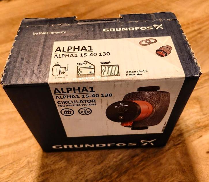 Grundfos Alpha 1, 15-40 130 Circulatie Pomp, Doe-het-zelf en Verbouw, Motoren, Nieuw, Ophalen of Verzenden